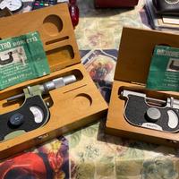 Coppia micrometri borletti centesimali analogici