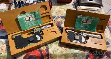 Coppia micrometri borletti centesimali analogici