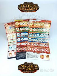 3 Checklist Gormiti 2ª Serie + Mystica Rarissima
