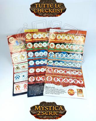 3 Checklist Gormiti 2ª Serie + Mystica Rarissima