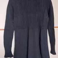 Vestito invernale lungo con collo alto