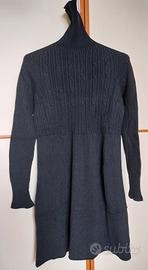 Vestito invernale lungo con collo alto