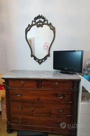 Cassettiera in massello top marmo