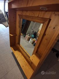 Mobile specchio bagno entrata in legno 