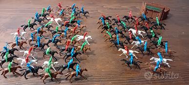 lotto soldatini bavarelli, cowboy e indiani 