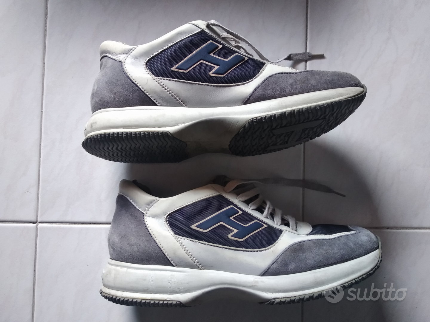 Hogan uomo bianche outlet e blu