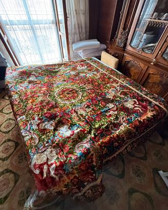 Coperta Matrimoniale Velluto 210x240 Barocco fiori