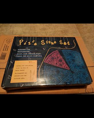 Pizza Stone Set con Pietra Refrattaria e Pala in B