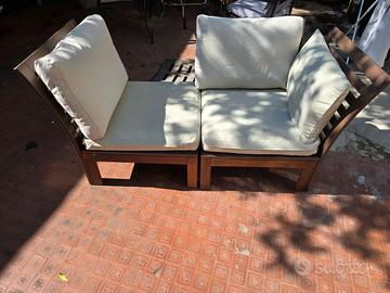 poltrone/divano per giardino di legno