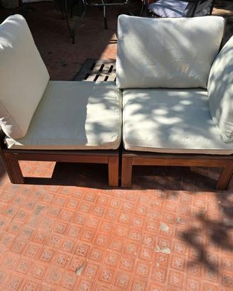 poltrone/divano per giardino di legno
