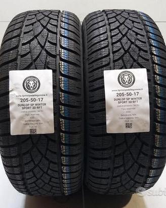 2 gomme 205 50 17 dunlop a34751