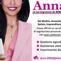 Anna. Segretaria da Remoto a un costo contenuto