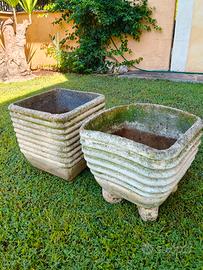 Vasi solidi in cemento - Rigati