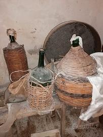 damigiane contenitori  vino epoca 