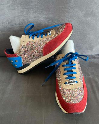 Scarpe Baldinini donna con borchie e glitter