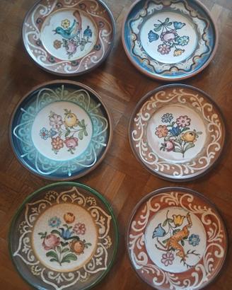 Piatti decorativi set 6 pezzi