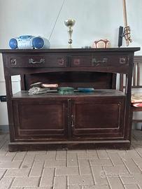 credenza bassa antica in legno massimo dei primi d