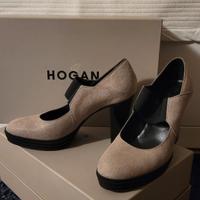 Scarpe décolleté Hogan tortora scamosciato