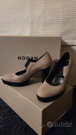 Scarpe décolleté Hogan tortora scamosciato