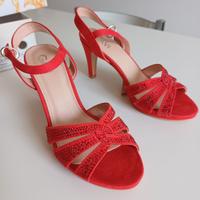 Sandali donna n.38, tacco 9 cm, nuovi