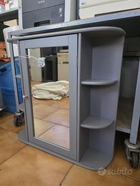 Mobiletto da appendere per il bagno con specchio