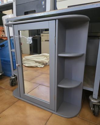 Mobiletto da appendere per il bagno con specchio