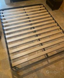 rete matrimoniale a doghe in legno