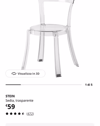 Sedie trasparenti, IKEA