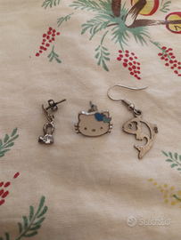 Orecchini spaiati argento