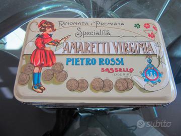 Scatola latta vintage anni 50   AMARETTI VIRGINIA