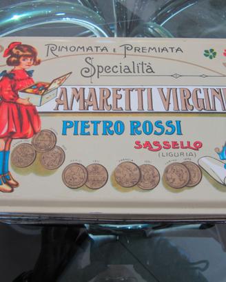 Scatola latta vintage anni 50   AMARETTI VIRGINIA