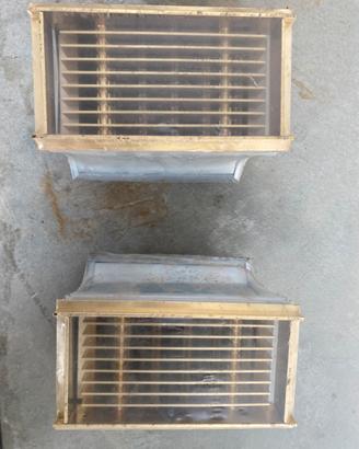 Diffusori aria calda alettati con serranda