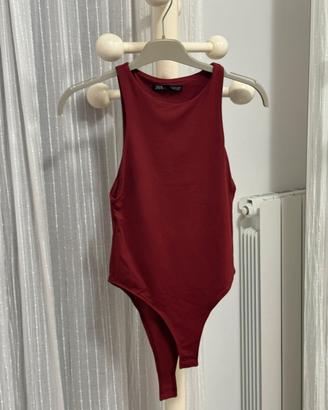 Body suit Zara bordeaux smanicata