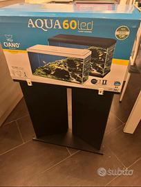 Acquari ciano 60+20Lt +mobile +accessori