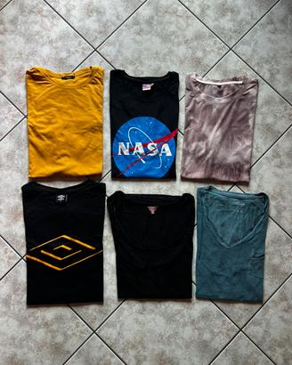 Lotto 5 T-Shirt+1 Canotta Taglie miste L, XL e XXL