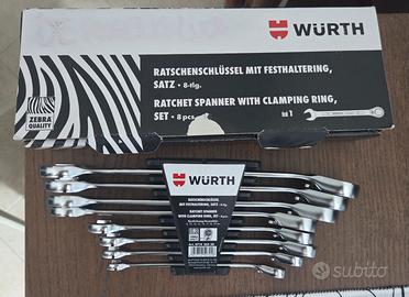 Set Wurth 8 Chiavi Combinate a Cricchetto Metriche