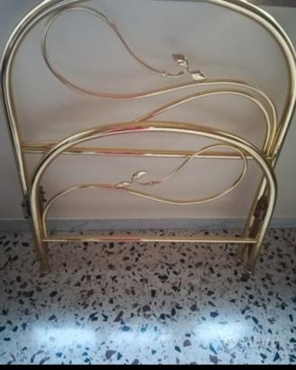 letto singolo in ottone