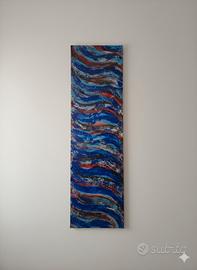 Quadro astratto moderno dipinto mano - Acrilico
