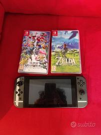 N. Switch (Ed. Limitata Smash)+2 giochi+accessori.