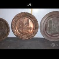 Antico Piatto decorazione in rame vintage a scelta