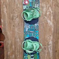 Snowboard Burton 125 con attacchi Union