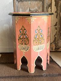 Tavolino marocchino in legno dipinto