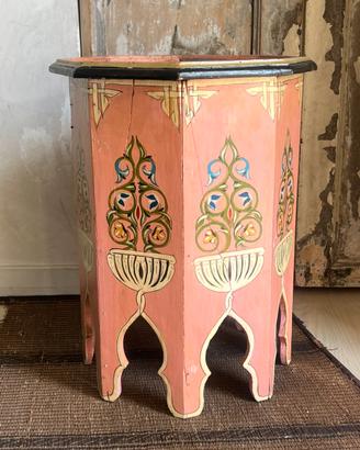 Tavolino marocchino in legno dipinto