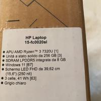 Pc portatile Hp laptop 15 imballato