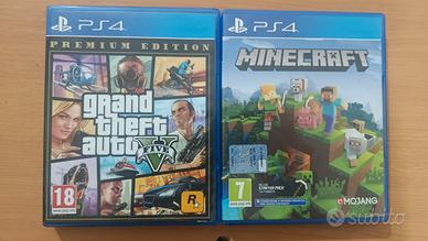  giochi PS 4 pro( GTA 5-Minecraft)