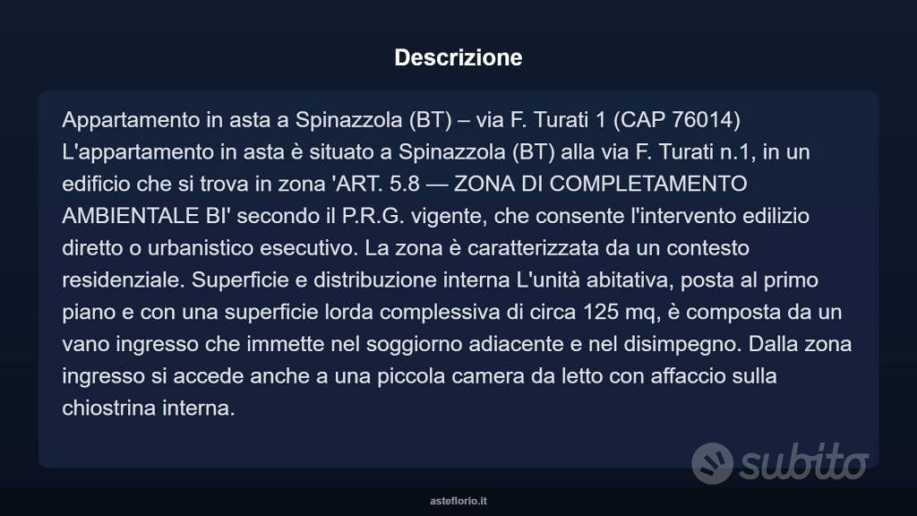 Appartamento – Spinazzola, Barletta-Andria-Trani - Vista 3