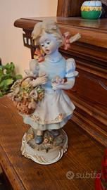 Bambina con cestino di fiori ,Capodimonte
