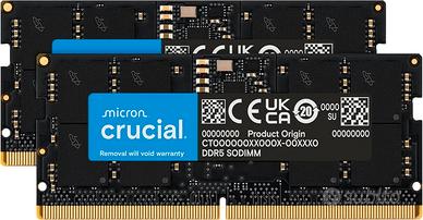 Crucial DDR5 RAM 48GB 5600MHz SODIMM CL46 Laptop