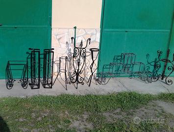 Fioriere modelli vari in ferro battuto, robuste