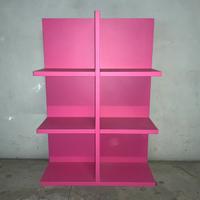 Scaffale libreria rosa